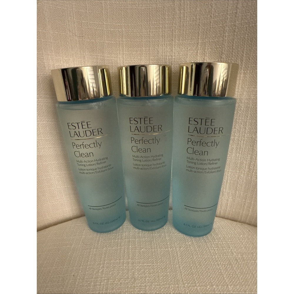 3x Estee Lauder Perfectly Clean Multi-Action Toning Lotion/Refiner 6.7 oz/200 ml